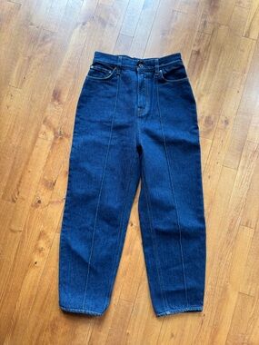 Toteme High-Rise Dark Blue Front-Seam Jeans